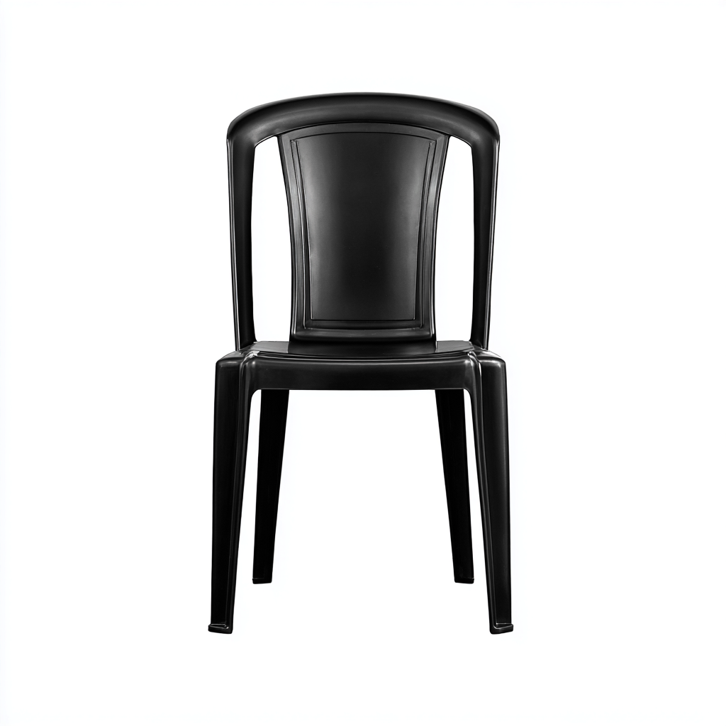 Gartenstuhl Kunststoff 45x50x84 cm - Schwarz - Industrieller Stil-Denuploft