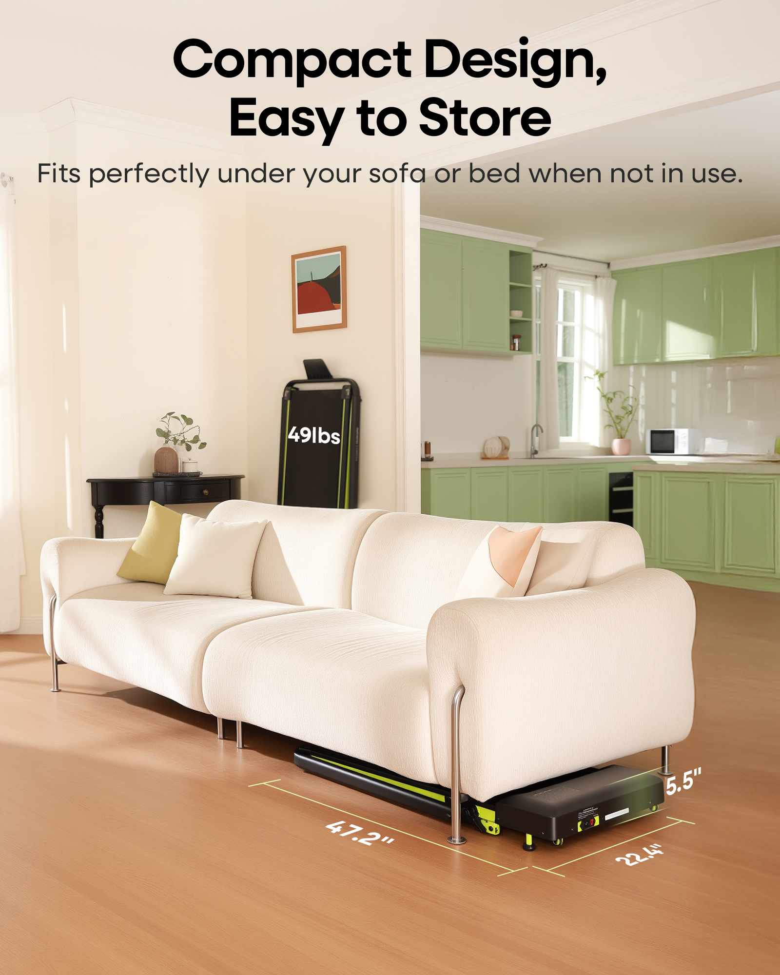 HADMAX Walking Pad Treadmill with Incline and Handle Bar