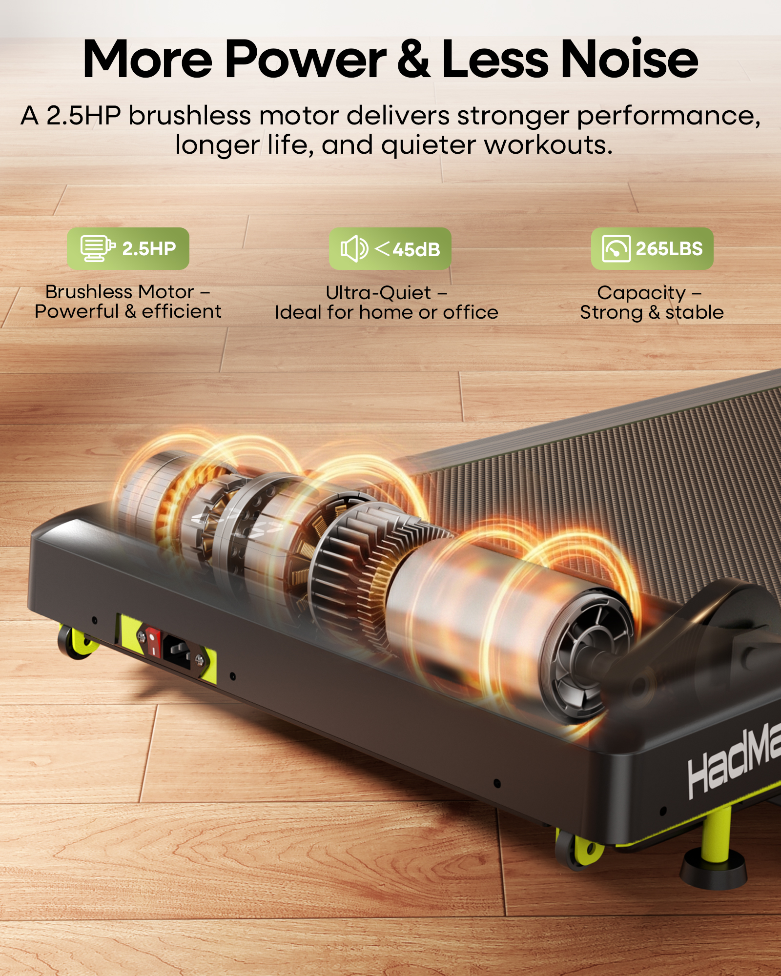 HADMAX Walking Pad Treadmill with Incline and Handle Bar