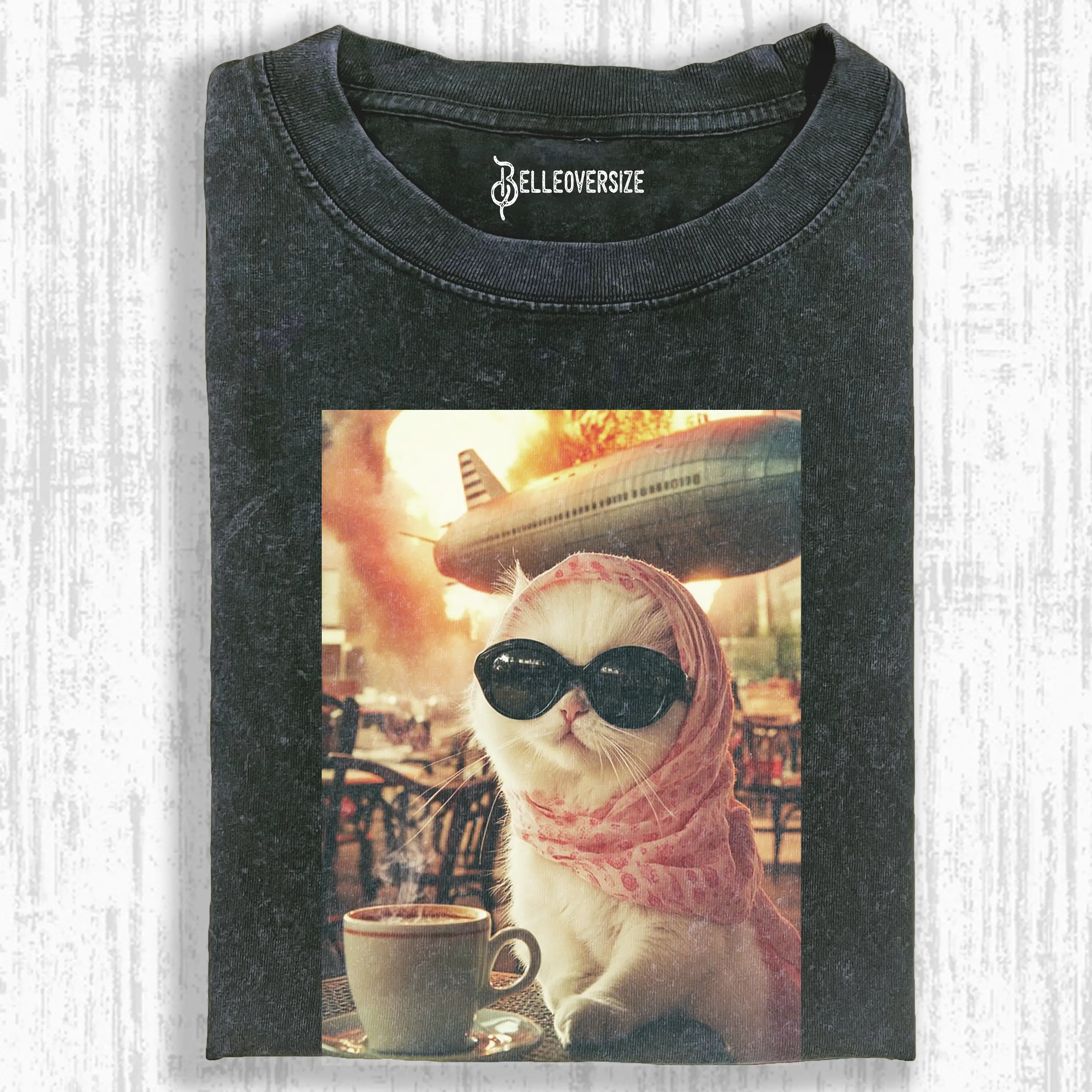 CALM AND COLLECTED CAT T-SHIRT