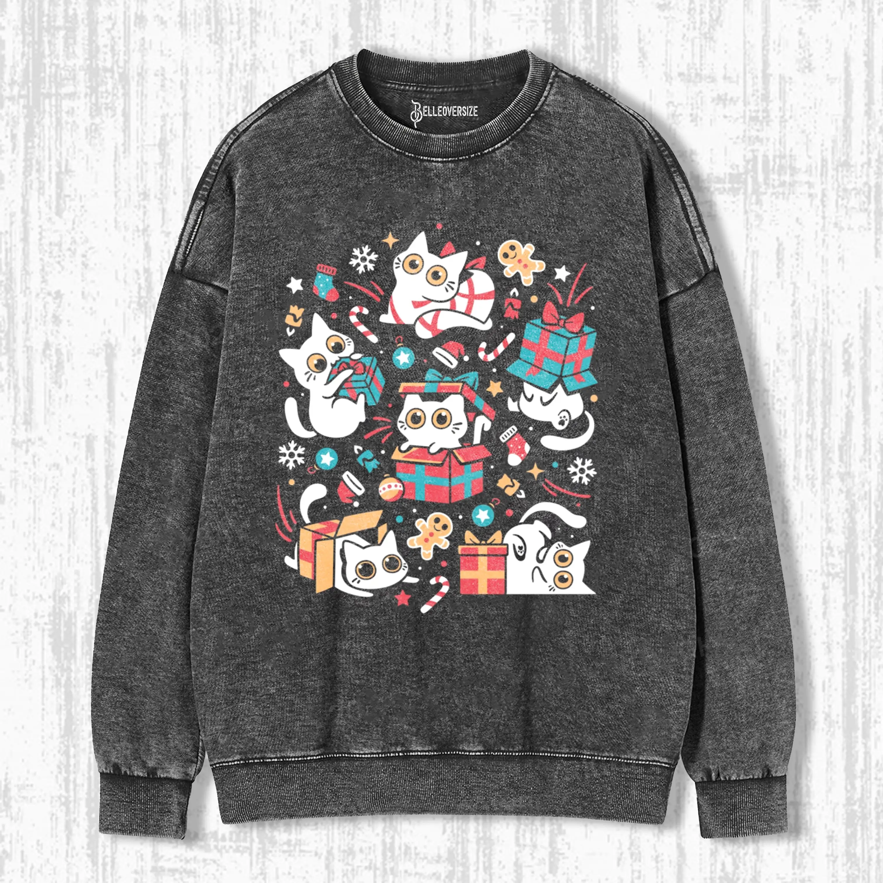 CHRISTMAS CAT PARTY SWEATSHIRTS