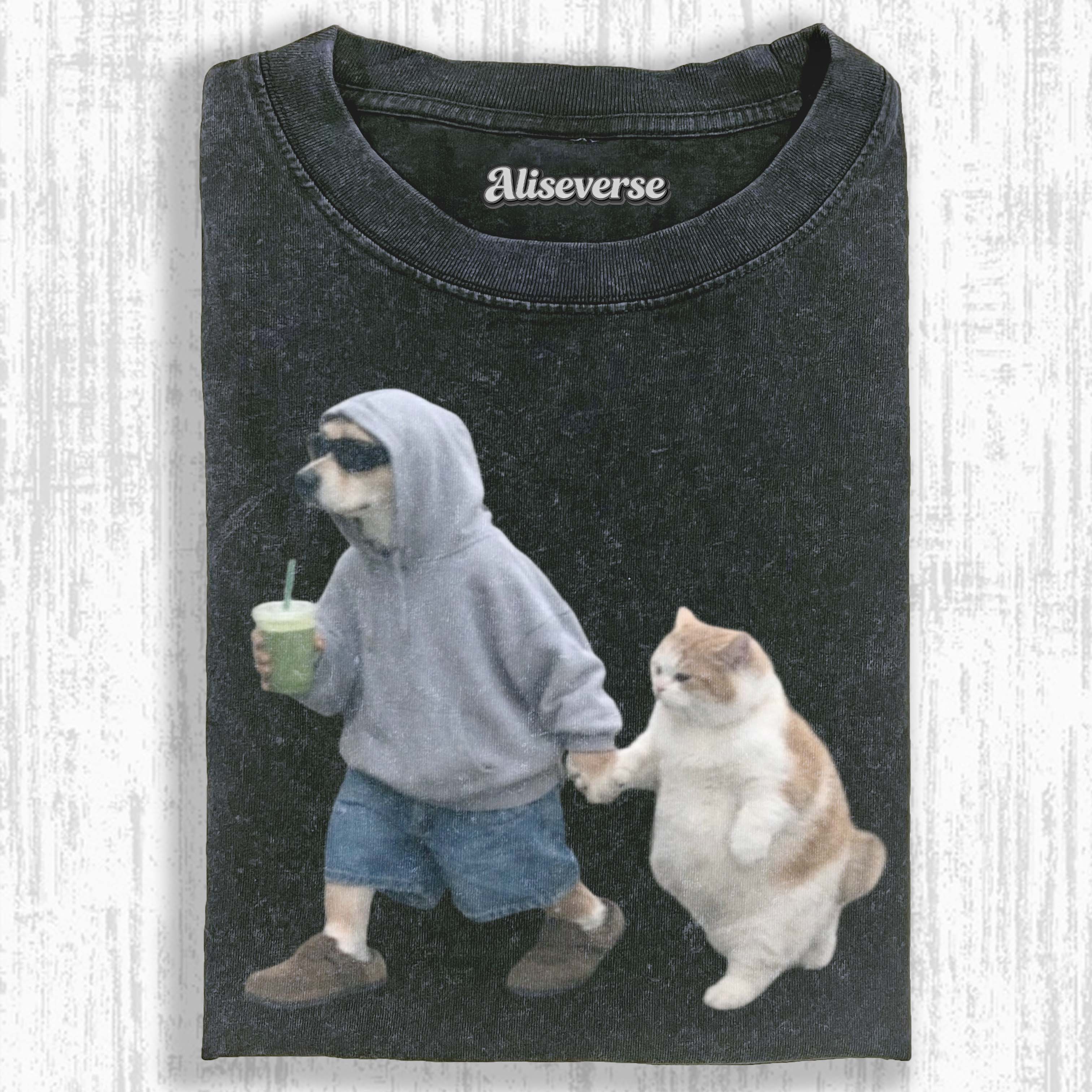 DOG & CAT VIBES T-SHIRT