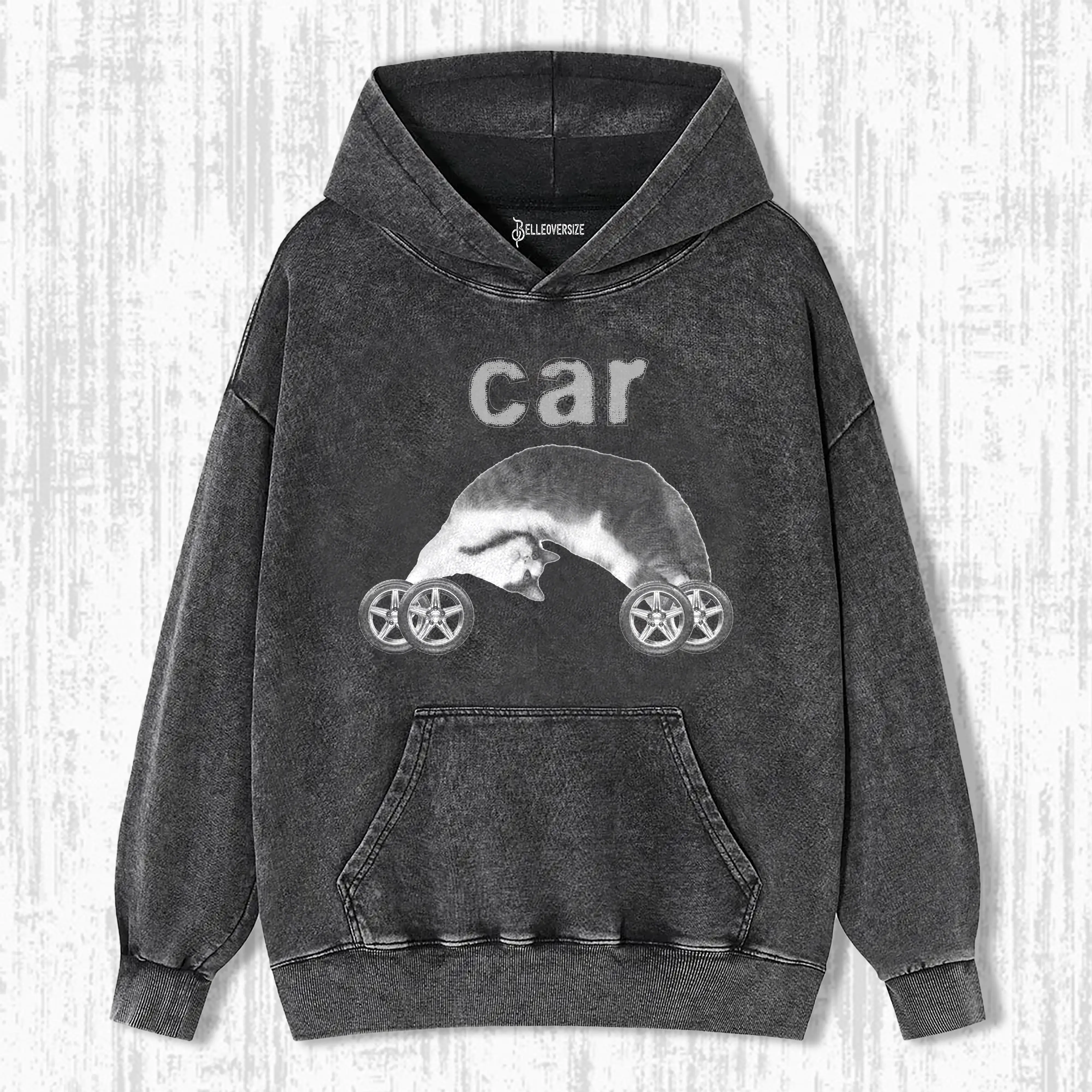 FUNNY CAT CAR HOODIE