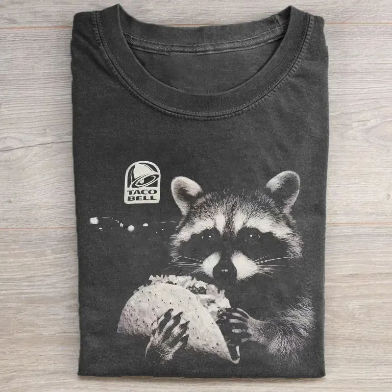 Funny Taco Lover Raccoon T-shirt