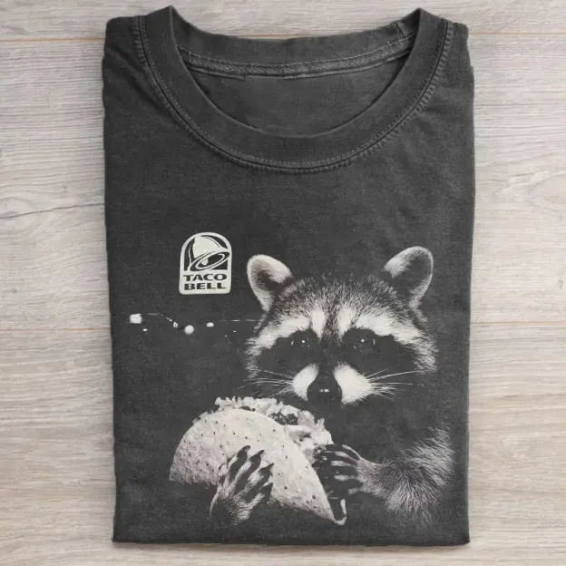 Funny Taco Lover Raccoon T-shirt
