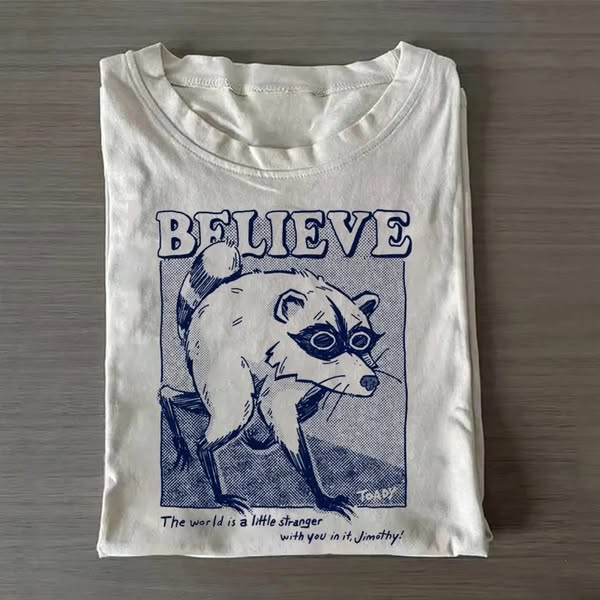 Jimothy Believe Seattle Raccoon T-Shirt