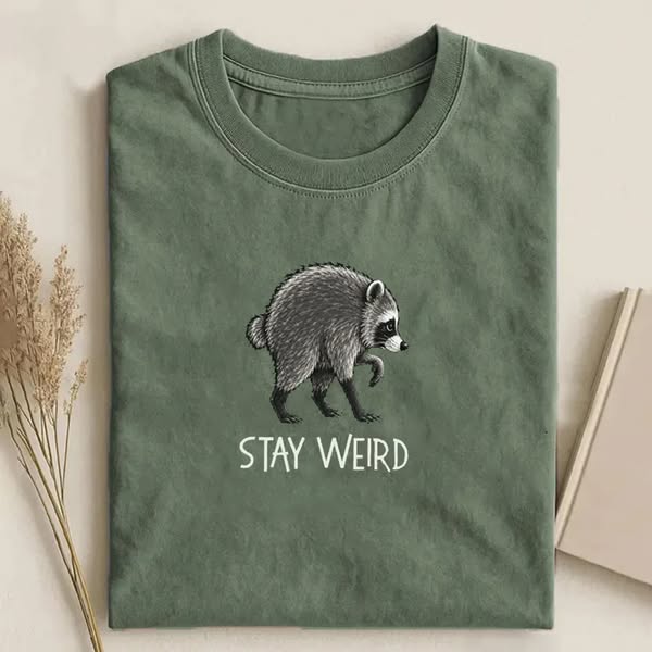 Jimothy Raccoon Embroidered Shirt