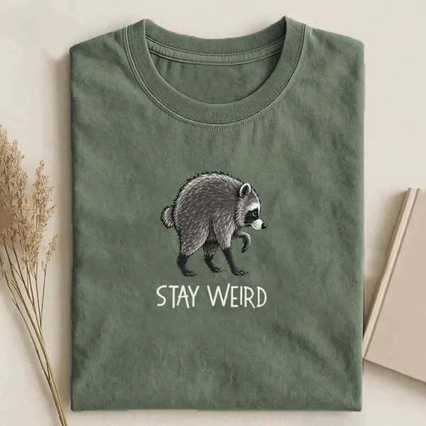 Jimothy Raccoon Embroidered Shirt