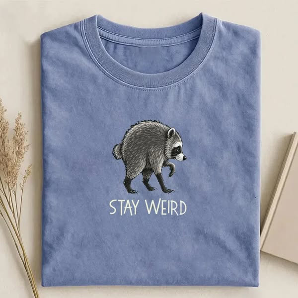 Jimothy Raccoon Embroidered Shirt