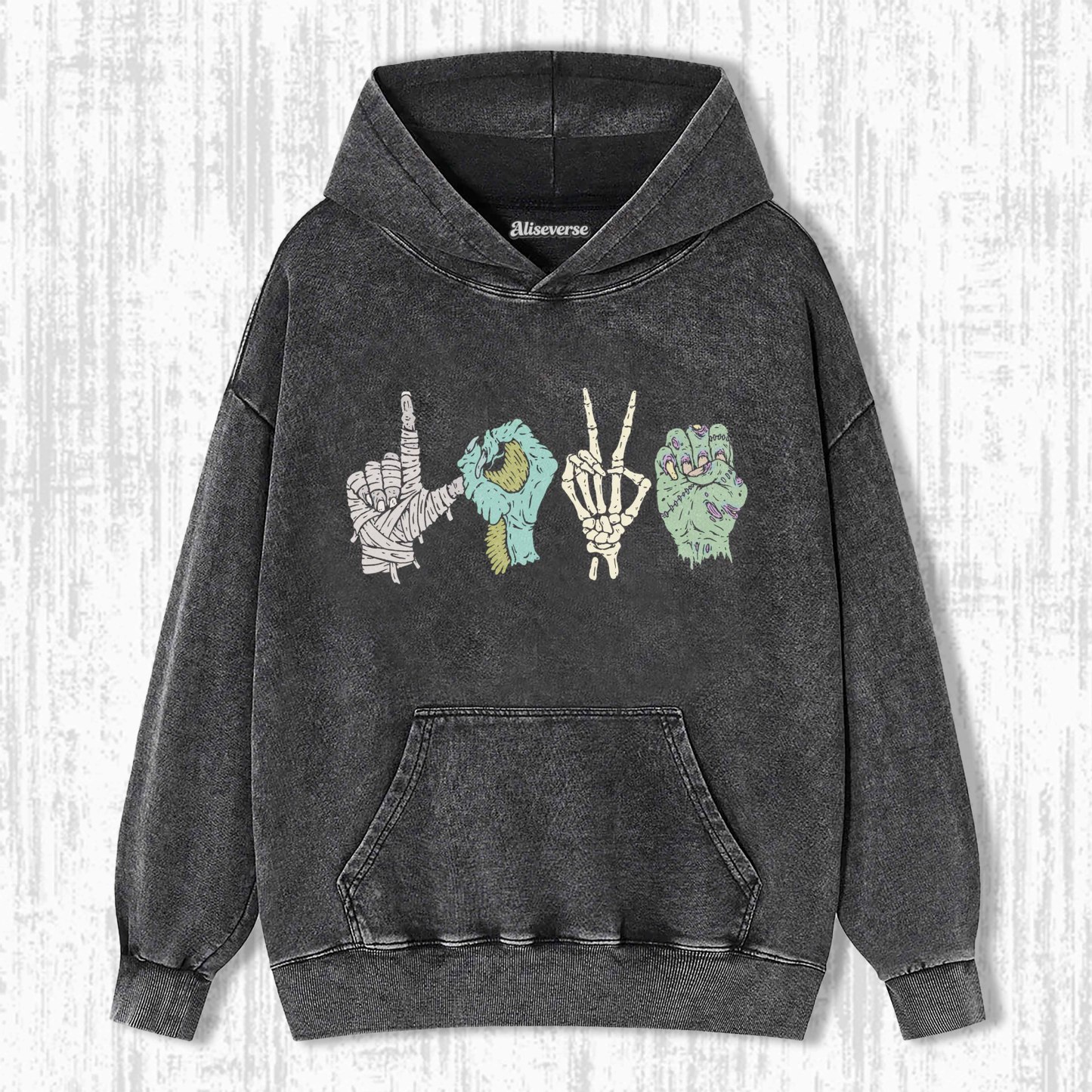 MONSTER LOVE SIGN LANGUAGE HOODIE