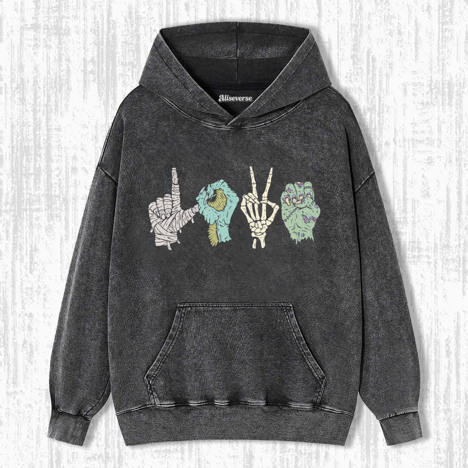 MONSTER LOVE SIGN LANGUAGE HOODIE