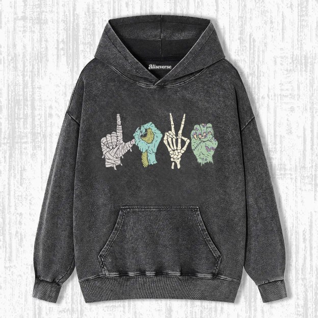 MONSTER LOVE SIGN LANGUAGE HOODIE