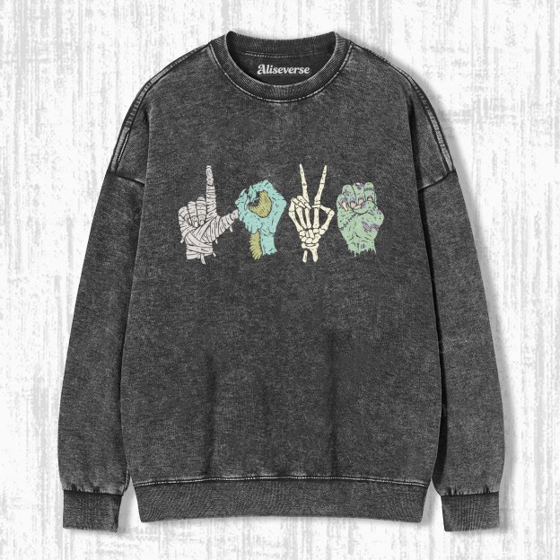 MONSTER LOVE SIGN LANGUAGE SWEATSHIRTS