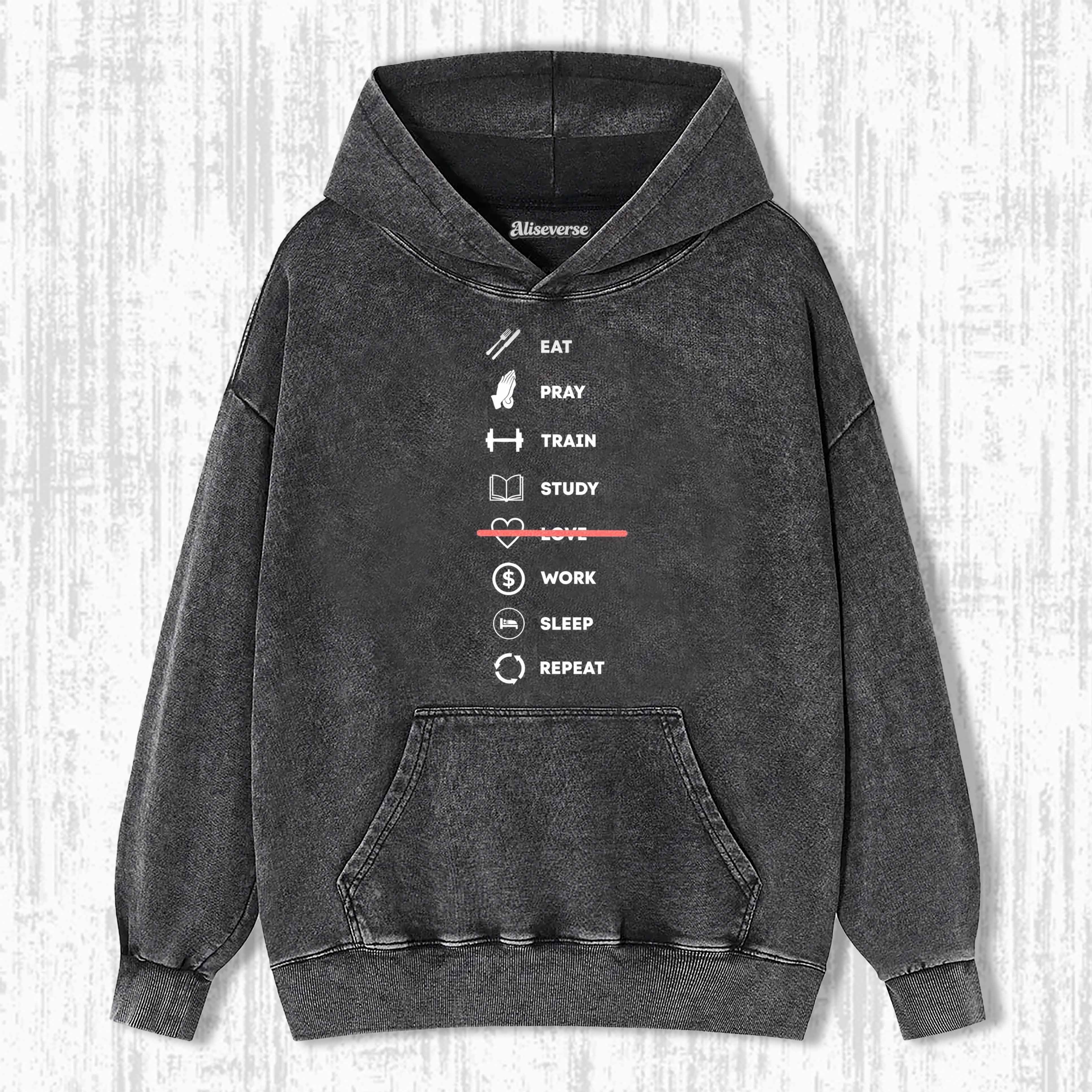 NO LOVE MODE ON HOODIE
