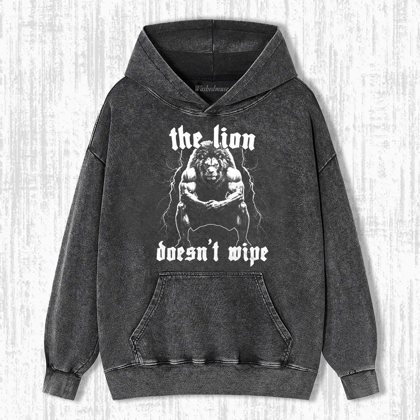 THE LION DOESN'T WIPE FUNNY MEME HOODIE