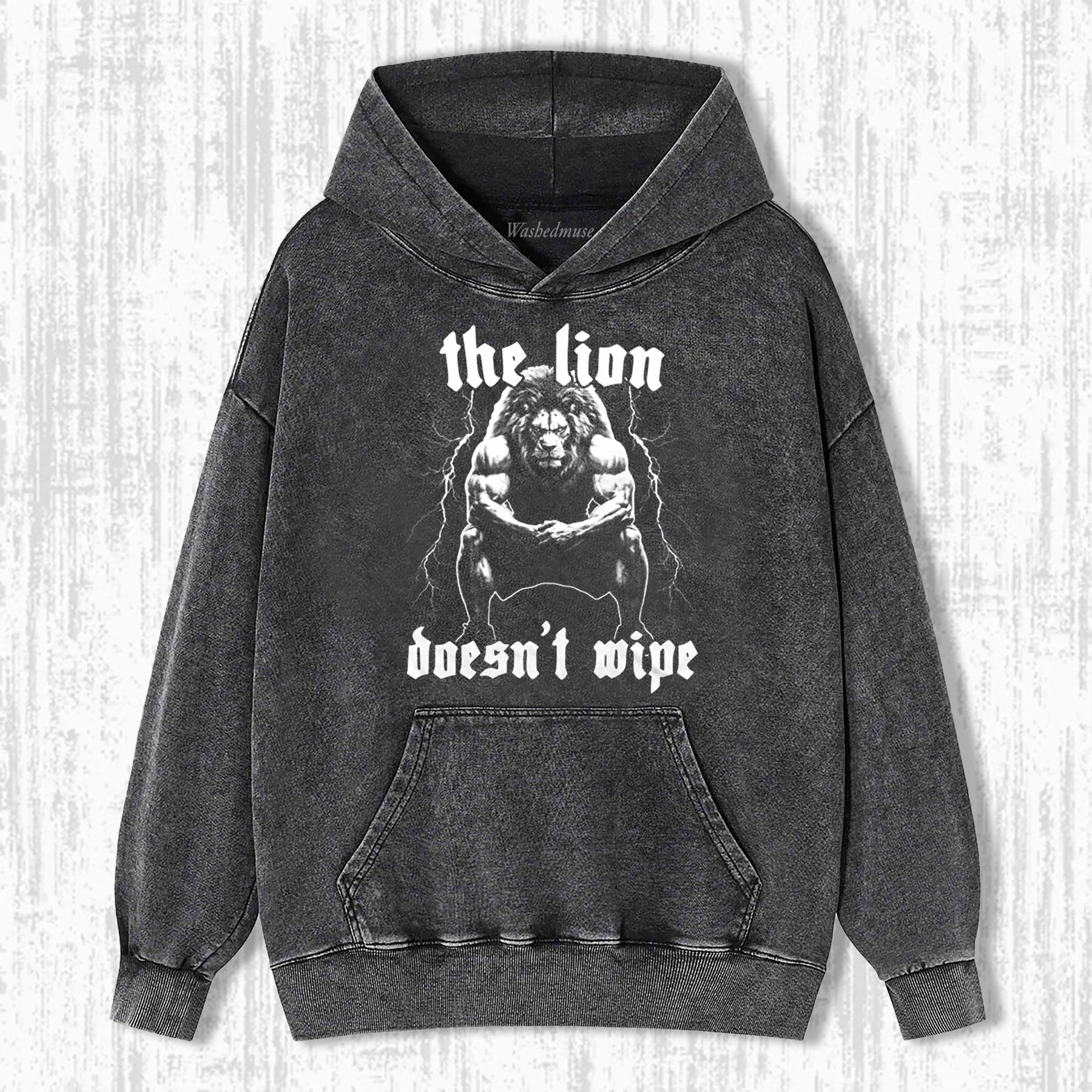 THE LION DOESN'T WIPE FUNNY MEME HOODIE