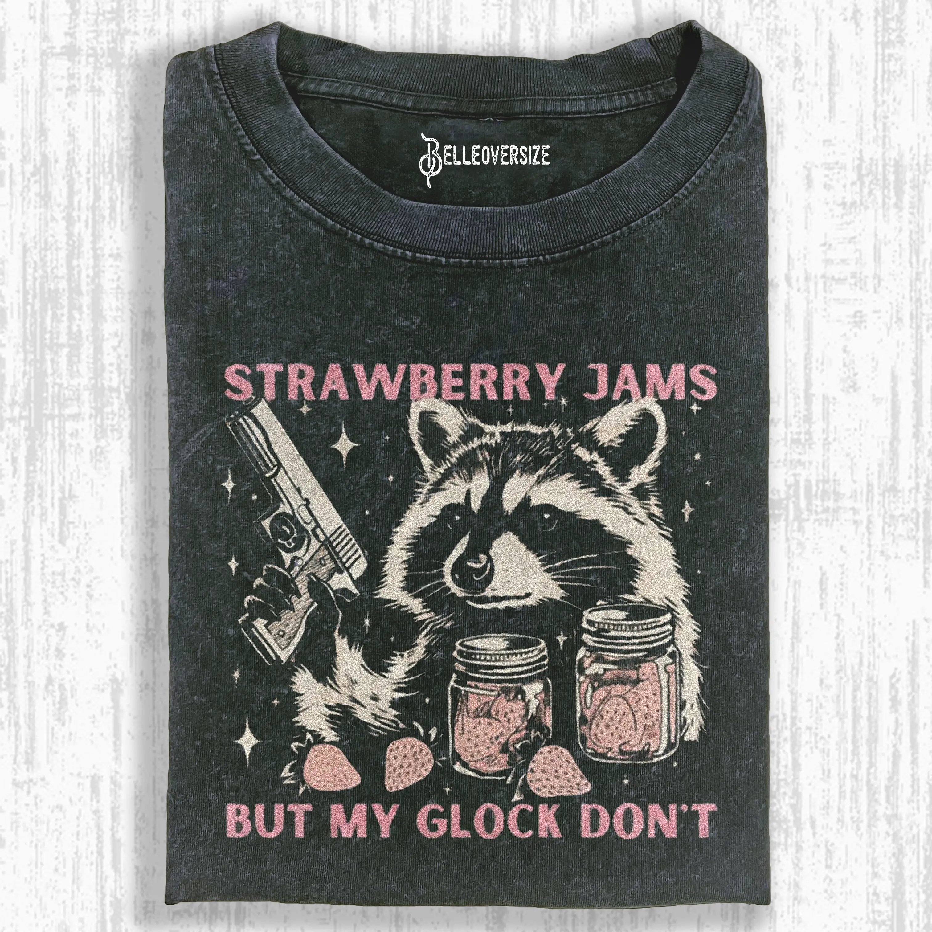 VINTAGE STRAWBERRY JAMS RACCOON T-SHIRT