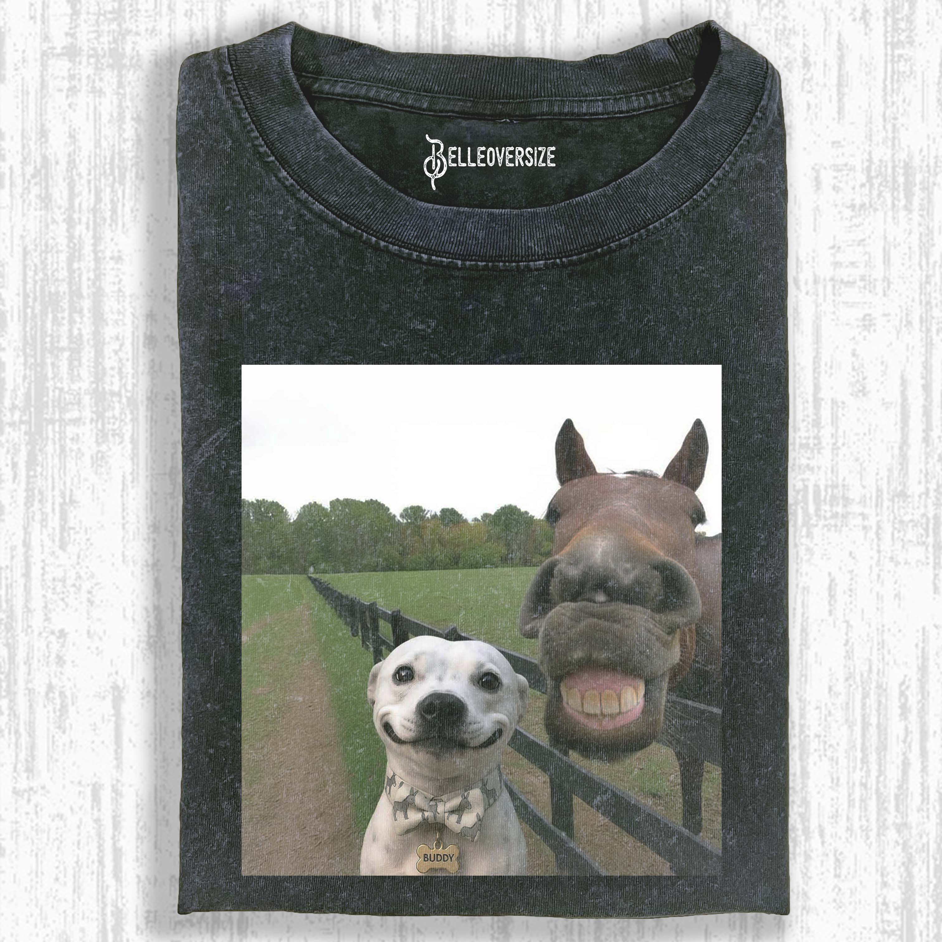 WACKY DOG AND HORSE T-SHIRT