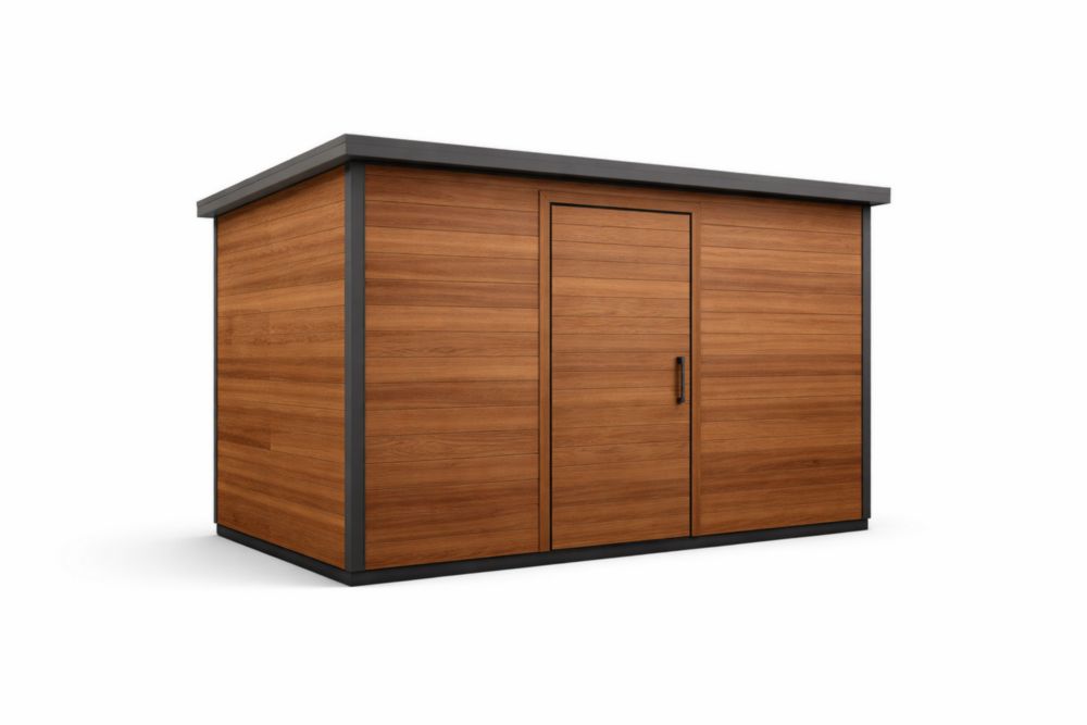 Abri de Jardin en Bois massif et Acier 220x200x250 cm Brun