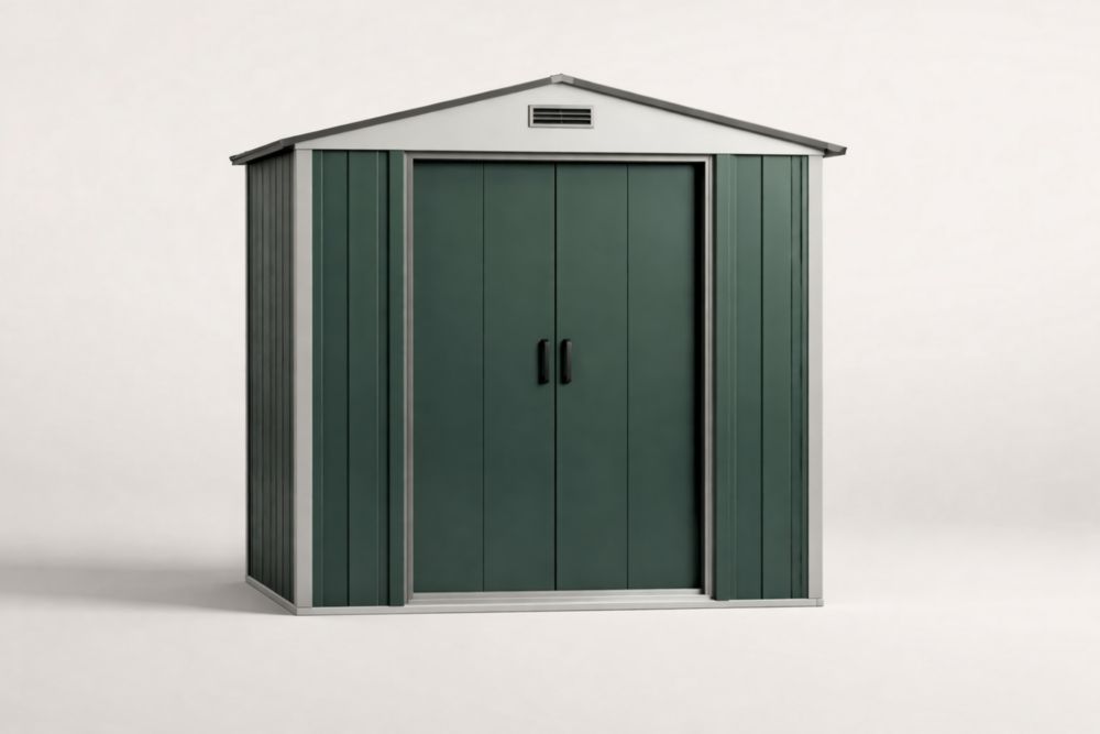 Abri de jardin en acier vert 213cm x 127cm x 185cm