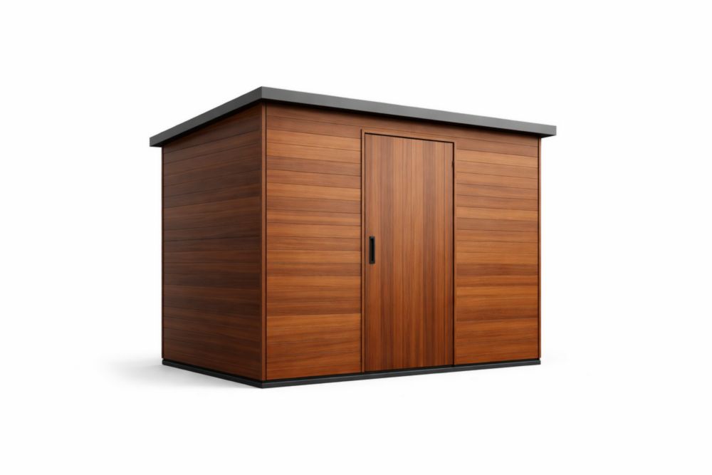 Abri de jardin en bois composite et acier 300x200x200 cm