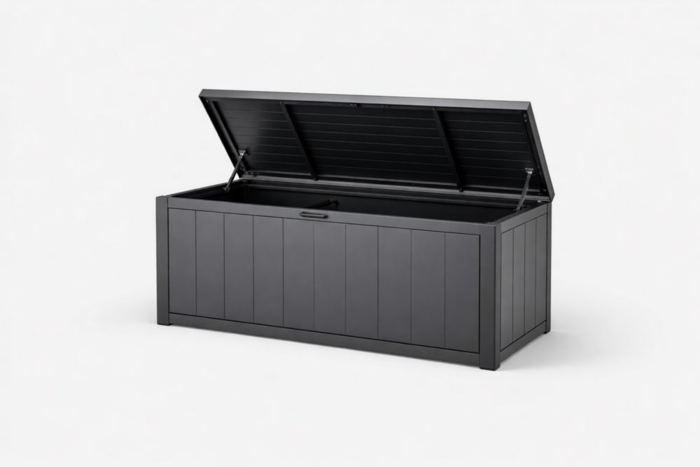 Coffre de Rangement Extérieur en Résine Anthracite