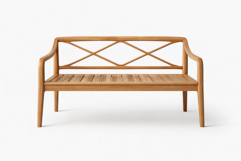 Banc en Teck massif extérieur 130x60x85 cm