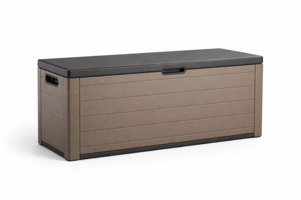 Coffre de Rangement 430L Résine Marron et Noir