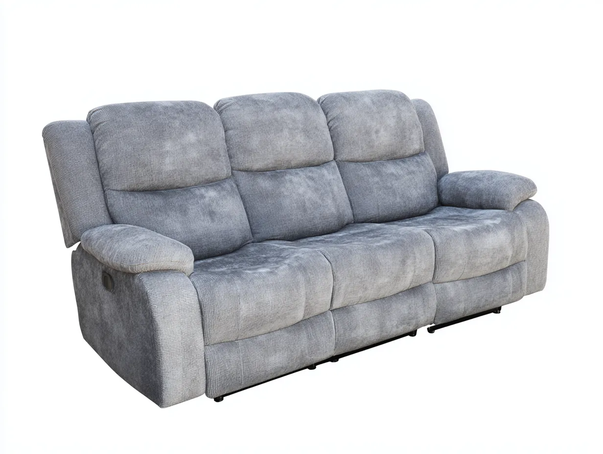 Divano reclinabile-tessuto-208x100x103 cm-grigio blu-design moderno-Denuplab