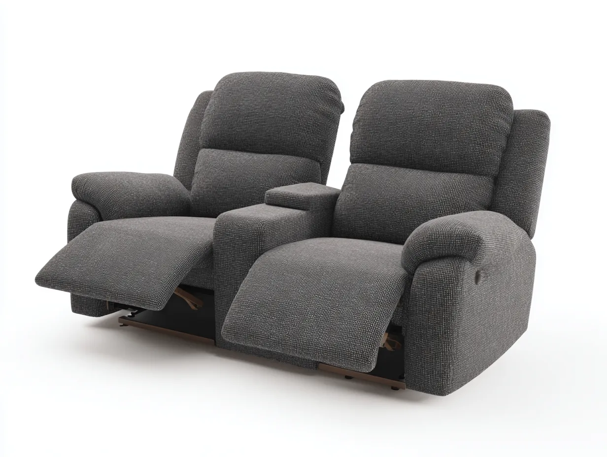 Divano reclinabile-tessuto-160x95x100 cm-grigio scuro-design moderno-Denuplab