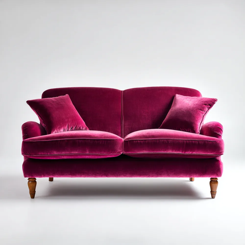 2-Sitzer-Sofa Samt 150x85x90 cm – Rosa – Klassisches Design-Softelvia