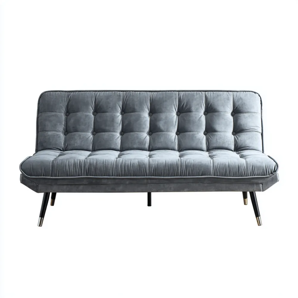 2-Sitzer-Sofa Samt 180x90x85 cm - Dunkelgrau - Modernes Design-Domelario