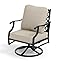 Patio Furniture Set 5 pcs, Outdoor Patio Furniture, 3-Seat Sofa, 2 Rocking Chairs, 2 Ottomans and 5.75" Extra Thick Cushion, Patio Conversation Set for Garden Backyard Deck,Grey