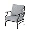Patio Furniture Set 5 pcs, Outdoor Patio Furniture, 3-Seat Sofa, 2 Rocking Chairs, 2 Ottomans and 5.75" Extra Thick Cushion, Patio Conversation Set for Garden Backyard Deck,Grey