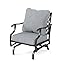 Patio Furniture Set 5 pcs, Outdoor Patio Furniture, 3-Seat Sofa, 2 Rocking Chairs, 2 Ottomans and 5.75" Extra Thick Cushion, Patio Conversation Set for Garden Backyard Deck,Grey