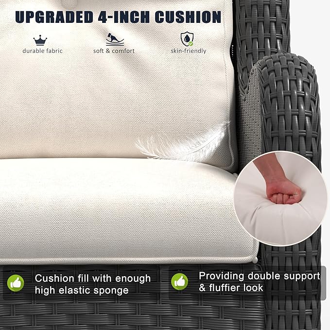 Outdoor Couch Aluminum Patio Furniture Sofa