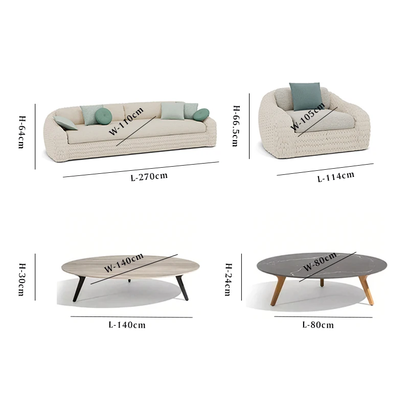 高档编织绳编织花园沙发户外家具花园套装豪华户外休息室藤制沙发