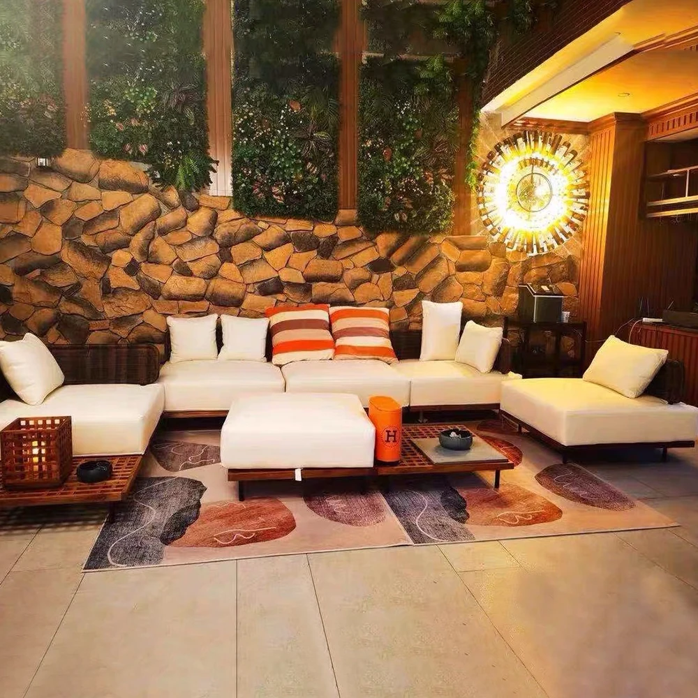 Garden rattan sofa, outdoor garden furniture