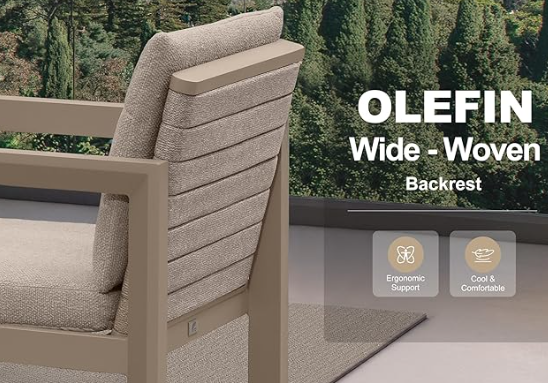 7 Piece Outdoor Dining Set with 70’’ Dining Table and 6 Sling Chairs