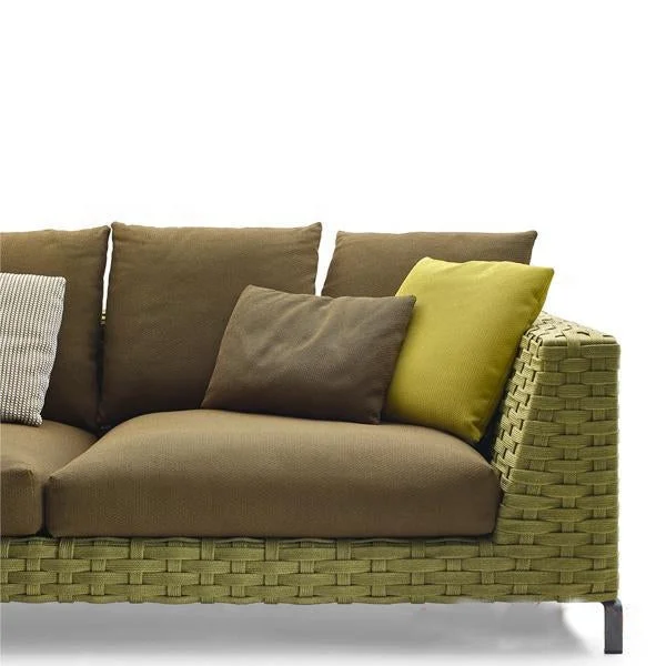 Main outdoor garden courtyard furniture aluminum combination woven rope sofa outdoor sofa set modern 2-year European