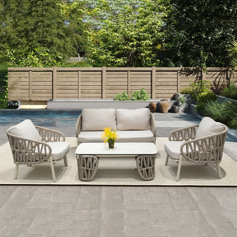 Outdoor furniture, garden sofa sets, circular outdoor furniture, rope sofas, garden sets