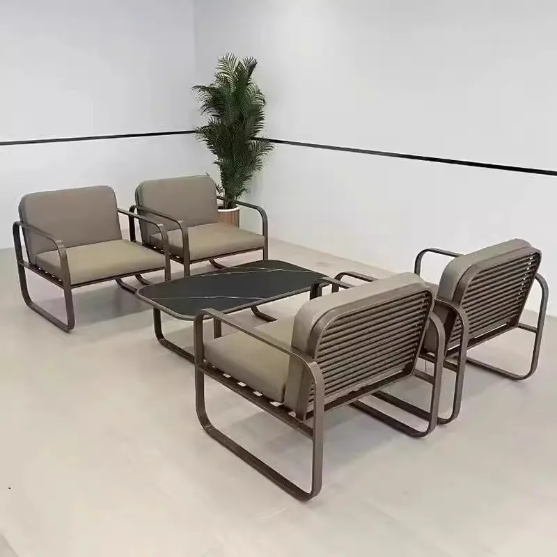 Outdoor sofa, courtyard terrace, hotel, waterproof and sun-proof, villa, leisure terrace, paper furniture set