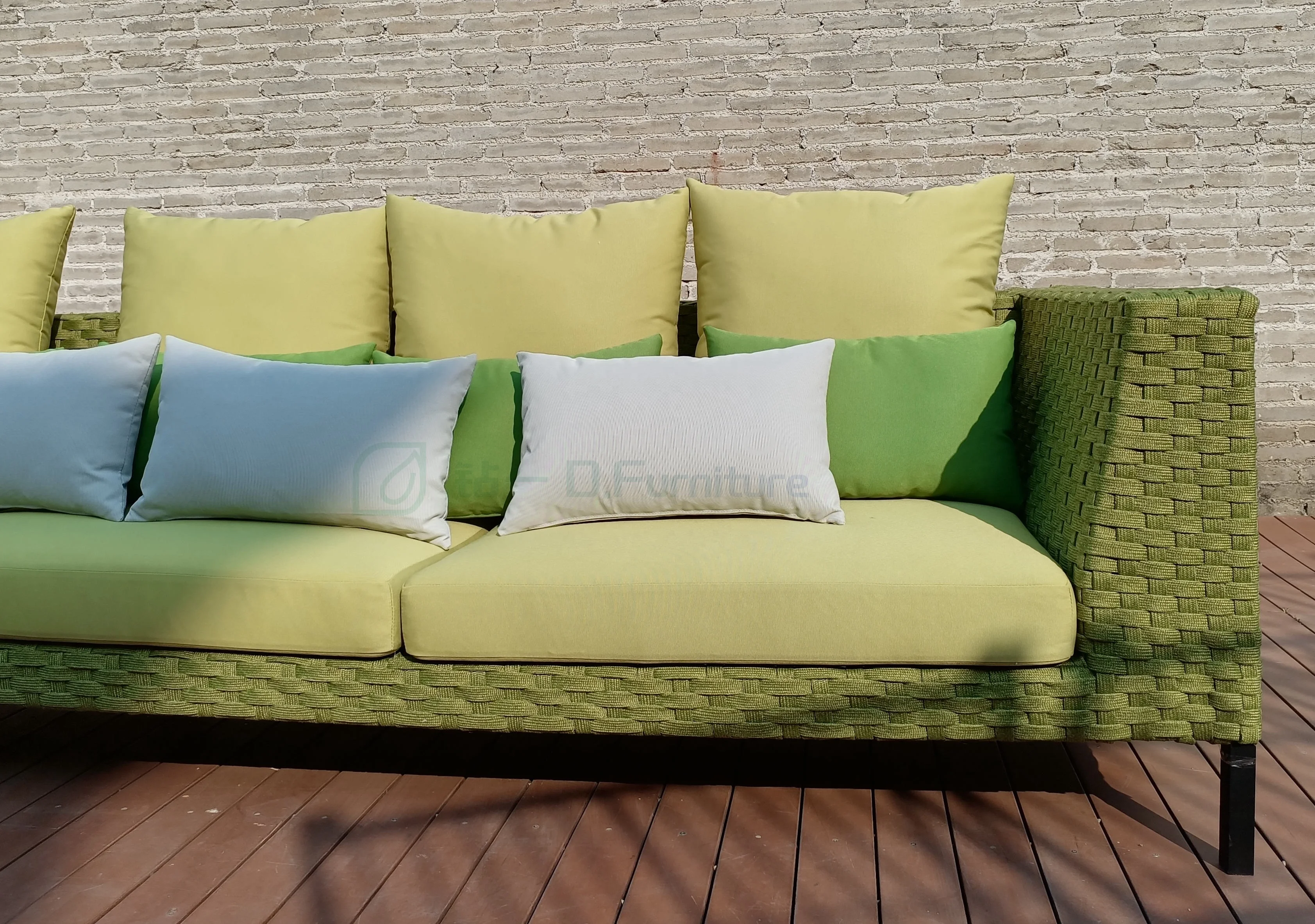 Main outdoor garden courtyard furniture aluminum combination woven rope sofa outdoor sofa set modern 2-year European