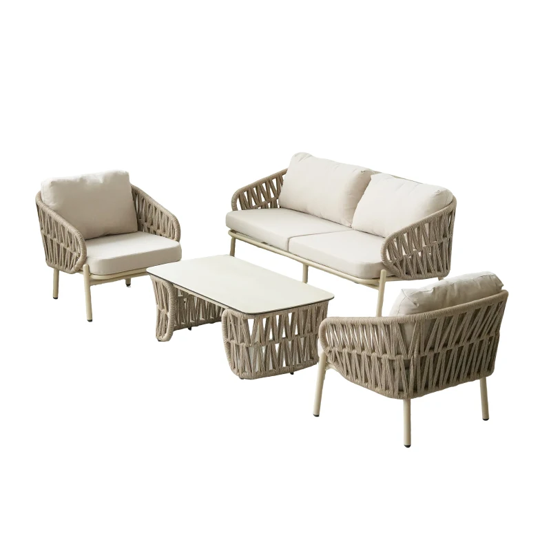 Outdoor furniture, garden sofa sets, circular outdoor furniture, rope sofas, garden sets