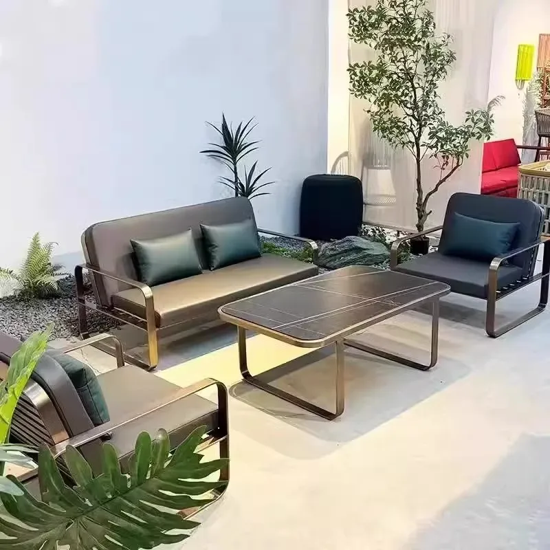 Outdoor sofa, courtyard terrace, hotel, waterproof and sun-proof, villa, leisure terrace, paper furniture set