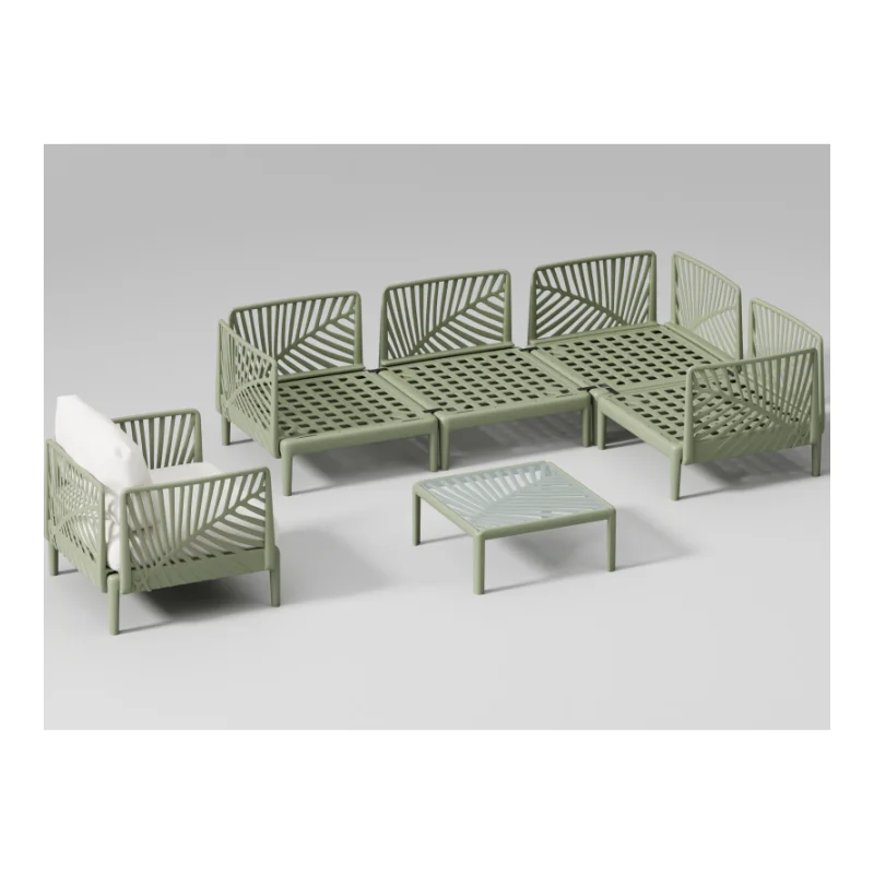 Outdoor plastic China factory modern outdoor furniture plastic outdoor plastic high-quality sofa sets