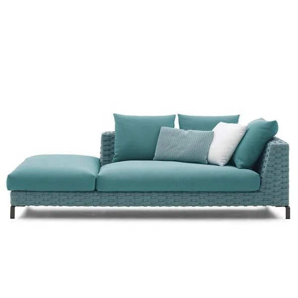 Main outdoor garden courtyard furniture aluminum combination woven rope sofa outdoor sofa set modern 2-year European