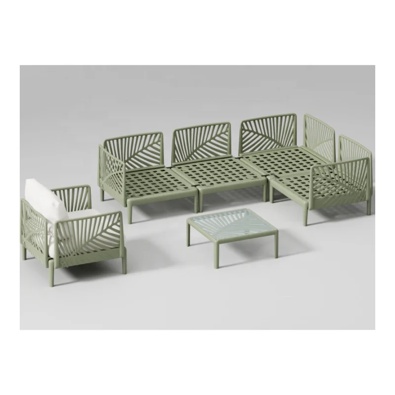 Outdoor plastic China factory modern outdoor furniture plastic outdoor plastic high-quality sofa sets