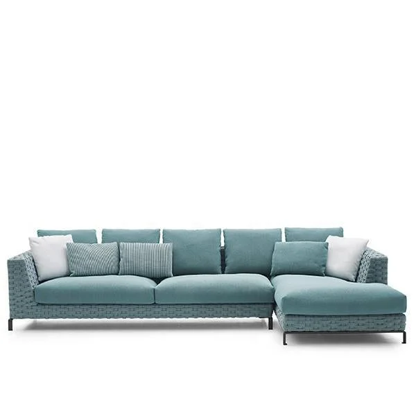 Main outdoor garden courtyard furniture aluminum combination woven rope sofa outdoor sofa set modern 2-year European