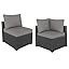 Patio Furniture Sets, 7-Piece Outdoor Patio Furniture with Thick Cushions, Wicker Outdoor Conversation Set Sectional Sofa for Backyard, Poolside, Garden
